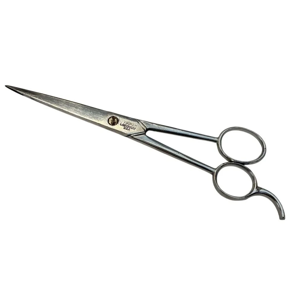 Vintage Boker Chromium Scissors Thinning Barber Cutting Thinning Hair 7.5
